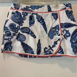 Lilly Pulitzer Seashell Anchor Nautical Beach White Blue
